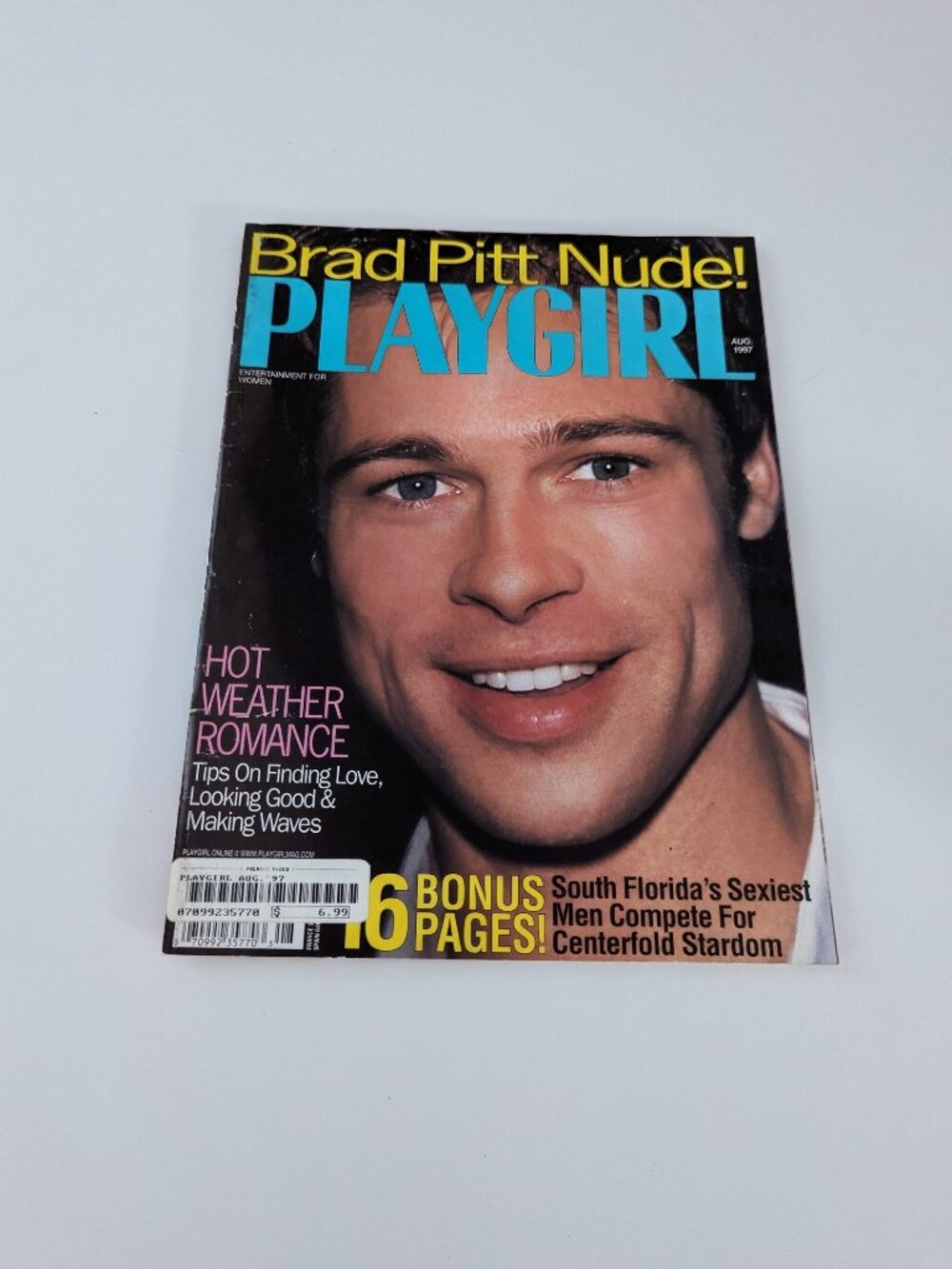 Playgirl Brad Pitt Nude! 1990s Vintage Magazine